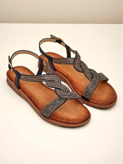 Royalfashion Дамски сандали с декоративни каишки Aria Shine