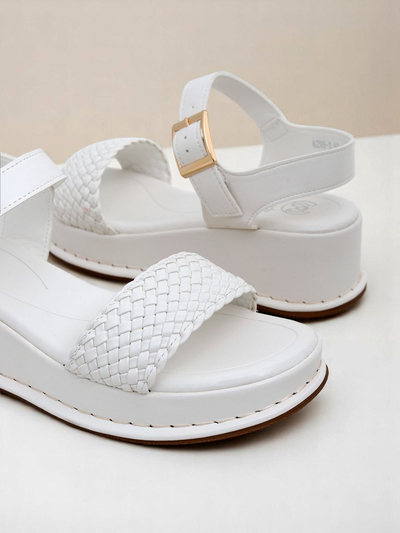 Royalfashion Дамски сандали на платформа с плитен каиш Fiolle