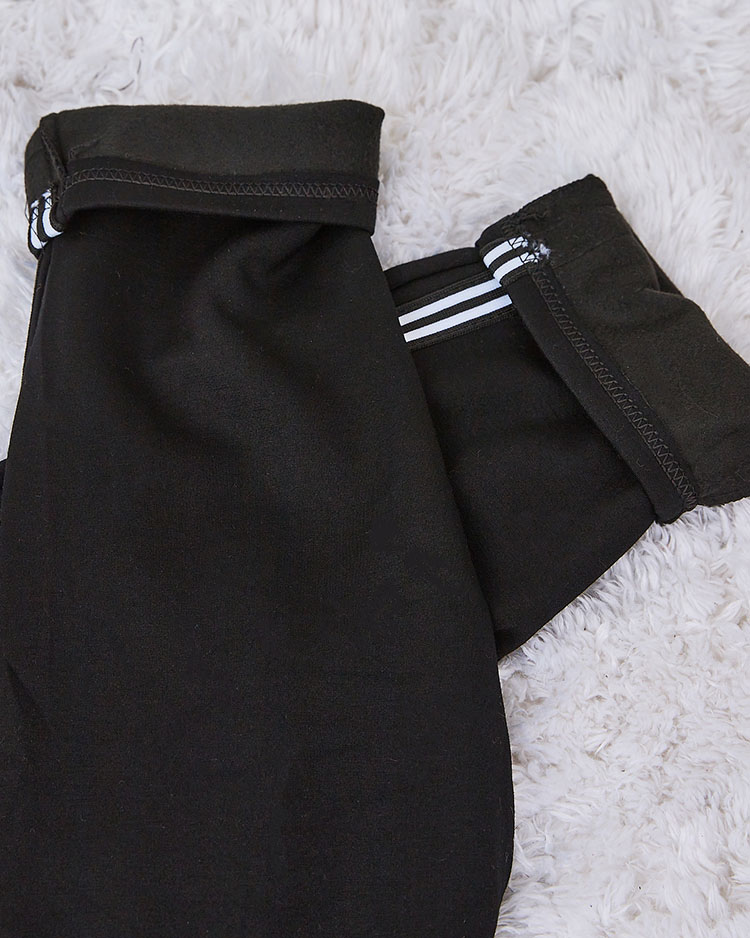 Royalfashion Черни дамски потници с кант