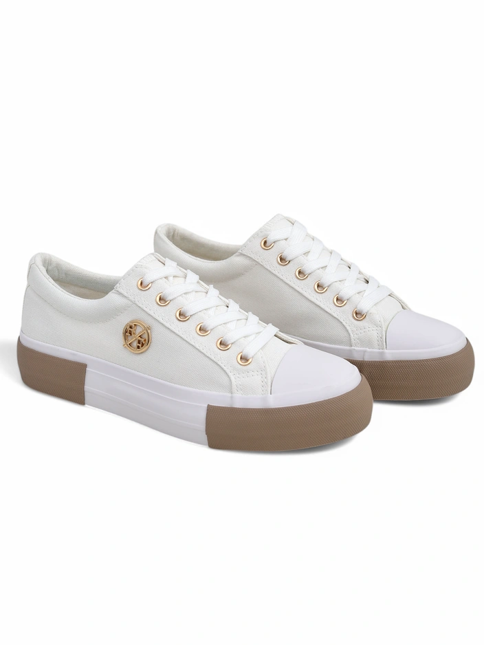 Дамски бели кецове Aurelio Canvas