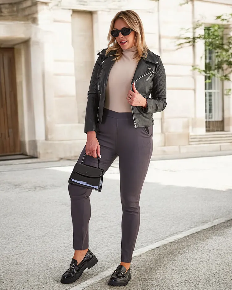 Тъмно сиви дамски изолирани гащи - Дрехи