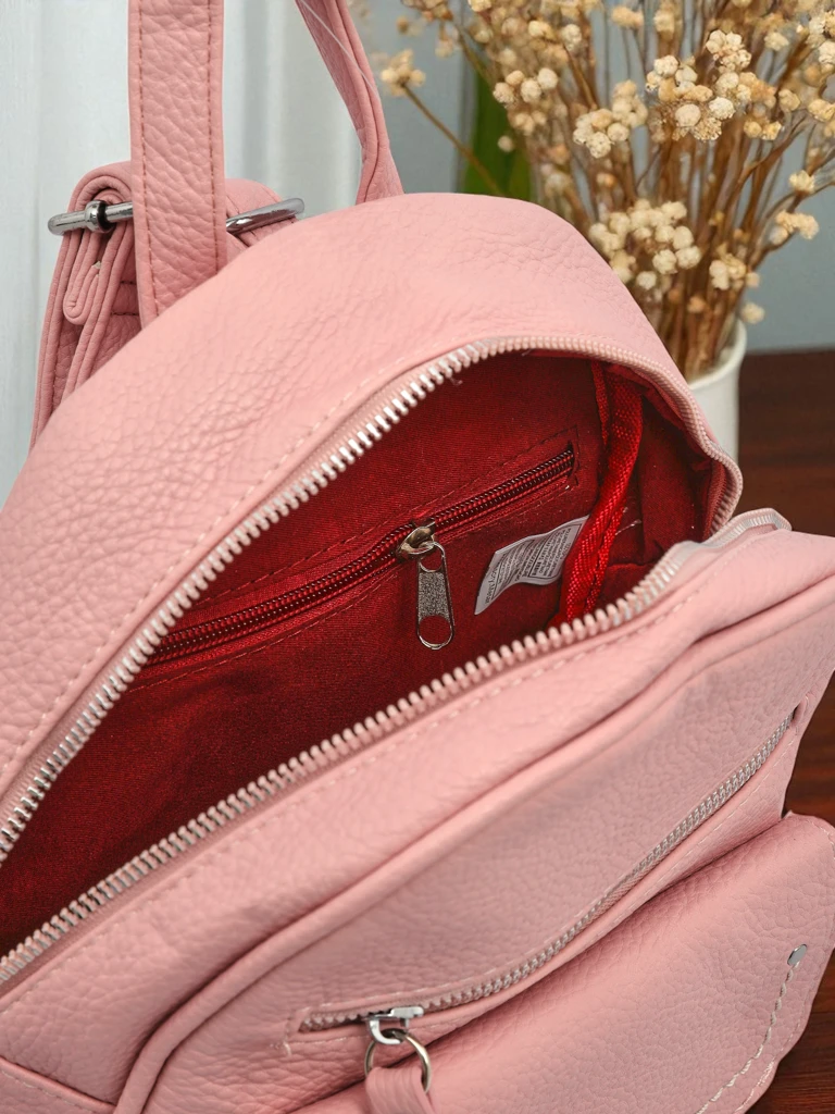 Дамска раница Ariadne Rosa Królewska Moda от екологична кожа 25x25 cm