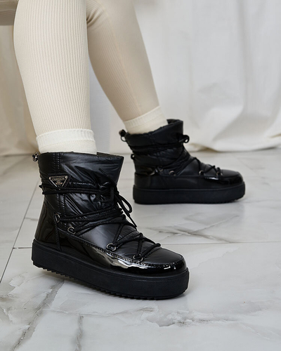 Royalfashion Дамски ботуши a'la snow boots в черно Nevsone