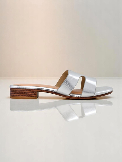 Royalfashion Дамски чехли на плоска подметка SilverEase