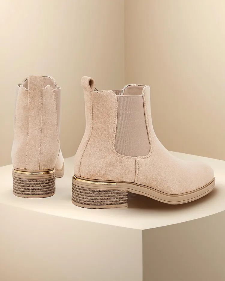 Дамски влечен сайден ток ботуши на Royalfashion Rizones