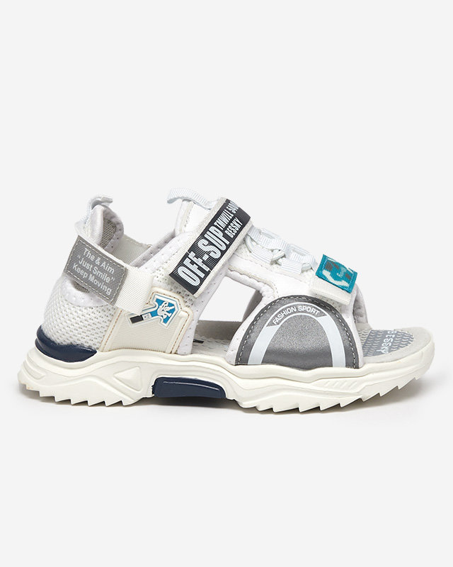 Białe sandały dziecięce na rzepy Wukapi - Obuwie