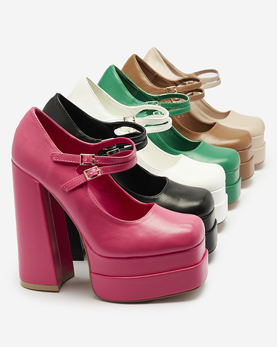 Фуксия дамски обувки с висок ток Edisa - Обувки