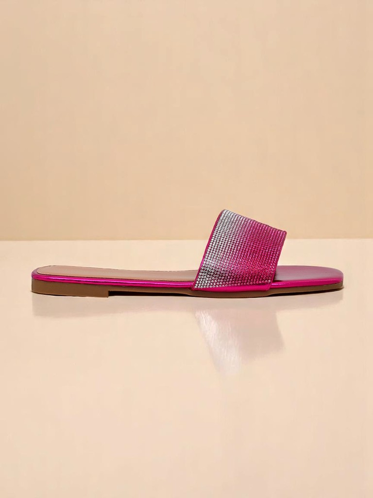 Royalfashion Дамски чехли с цирконии ShinyGlow