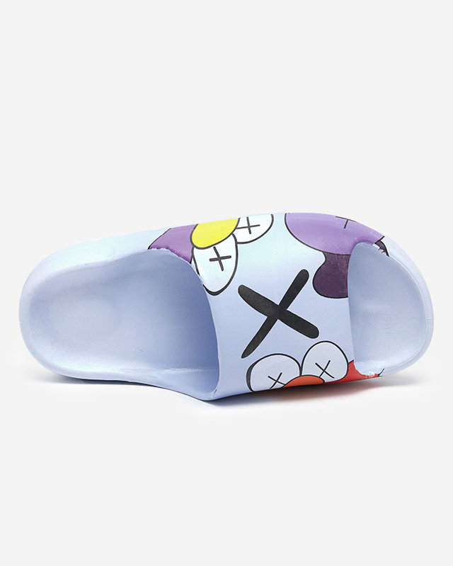 OUTLET Сини дамски джапанки Elmino - Обувки