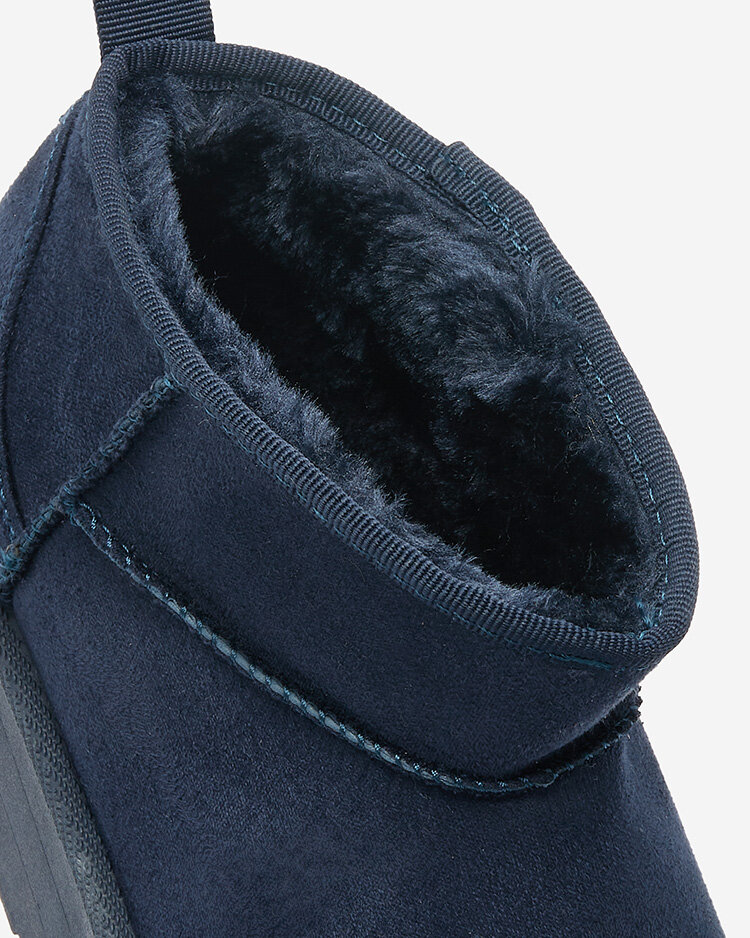 Royalfashion Морско сини къси дамски ботуши a'la snow boots Teritsi