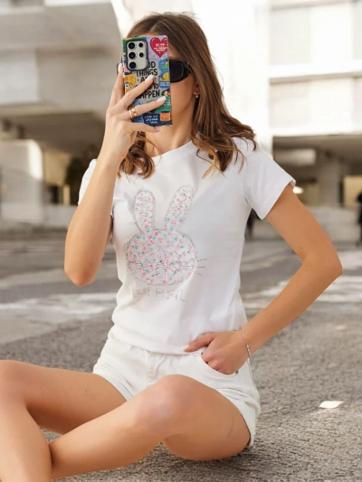 Royalfashion Женски памучен потник Заек Кажи Бъди Истински