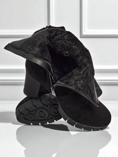 Дамски еко велурени боти на ток RuneFlicker