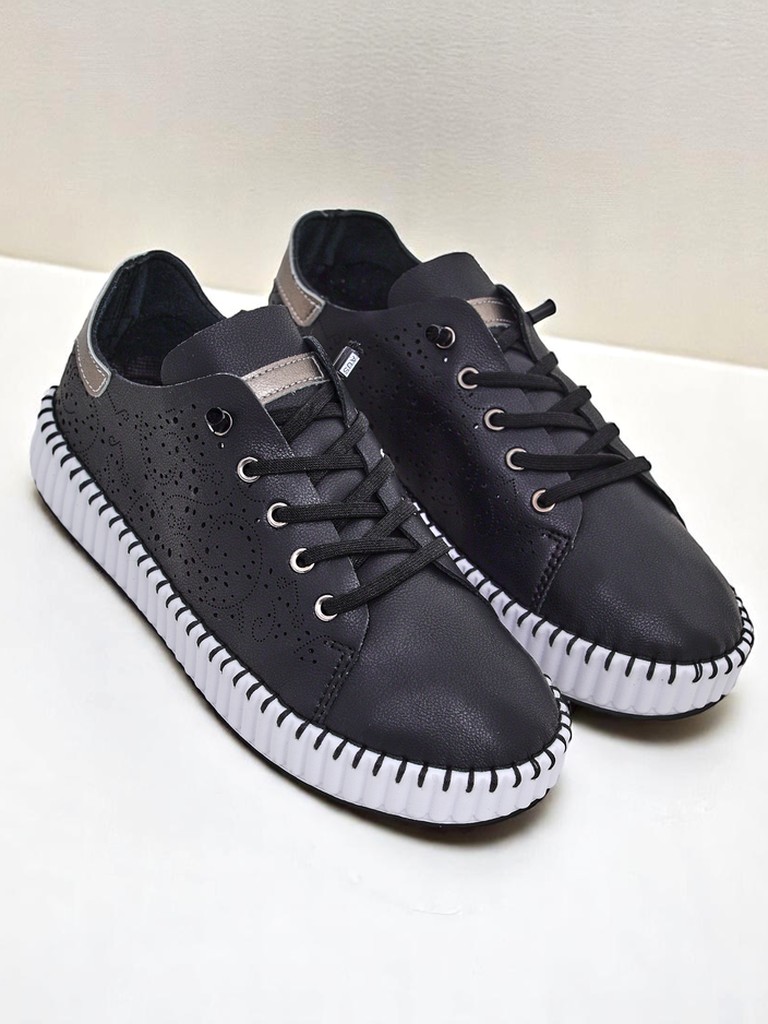 Royalfashion Дамски ажурни сникърси Luna Lace