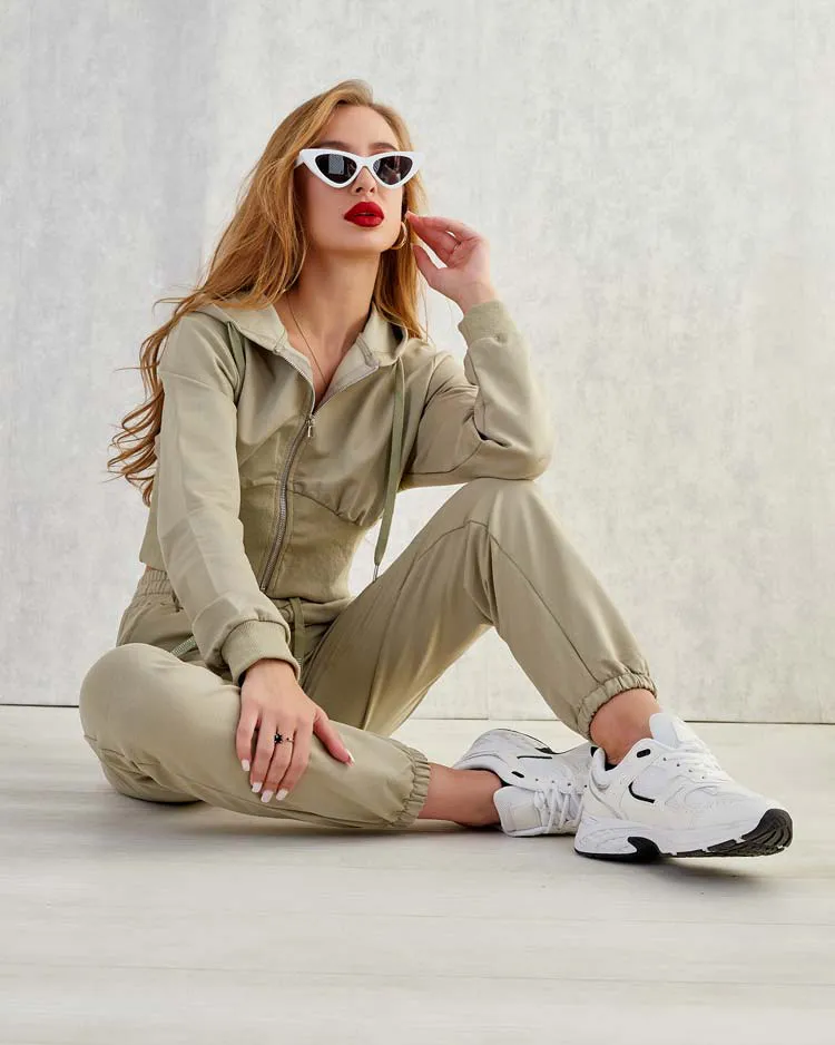 Royalfashion Дамски памучен комплект с потник