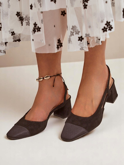 Royalfashion Дамски обувки на нисък ток с декоративен нос Eleganzo