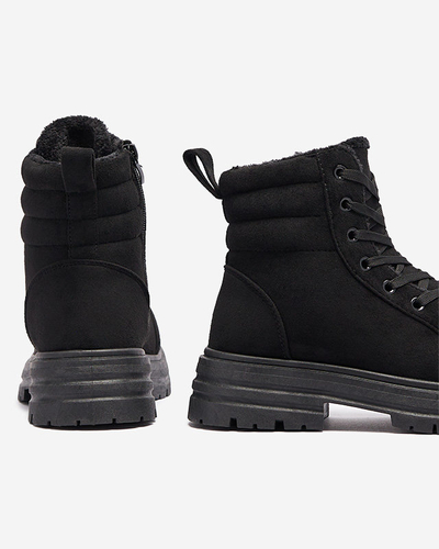 Дамски изолирани ботуши тип "трапер" в черен цвят Tivica - Обувки