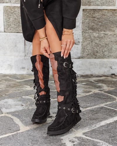 Royalfashion Дамски ботуши със скрита котва Indio