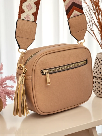 Royalfashion Малка дамска чанта от еко кожа с цветна каишка Kovi Lace