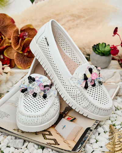 Royalfashion Дамски ажурни мокасини с мъниста Nasfali