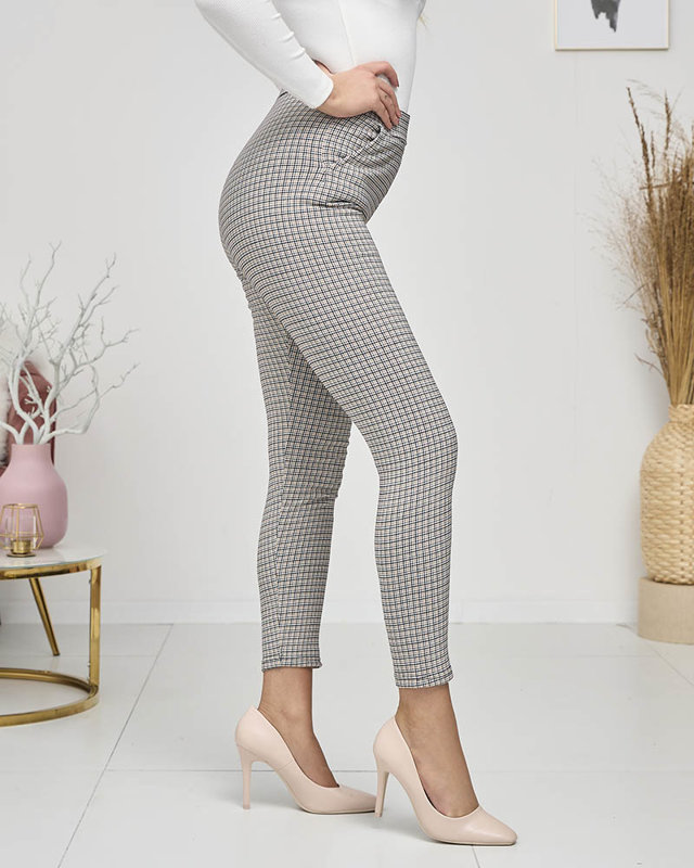 Жълто-черен дамски кариран клин- Облекло