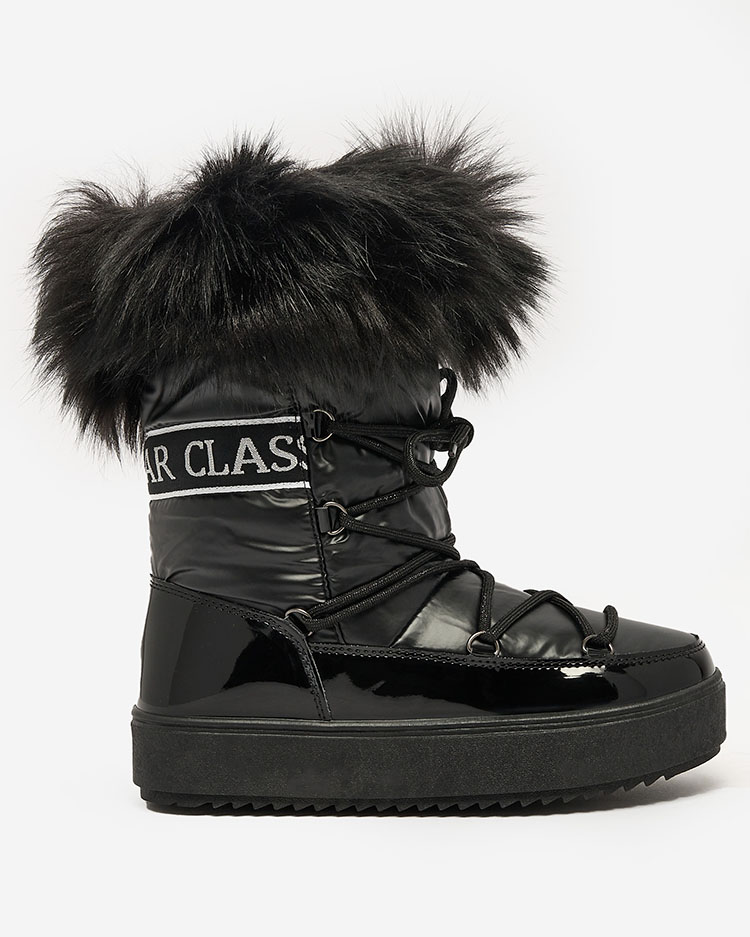 Royalfashion Ботуши с дантела a'la snow boots with fur Heccti
