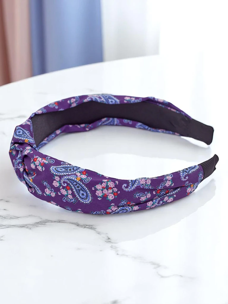 Royalfashion Molly Twist Плетена лента за коса с шарка