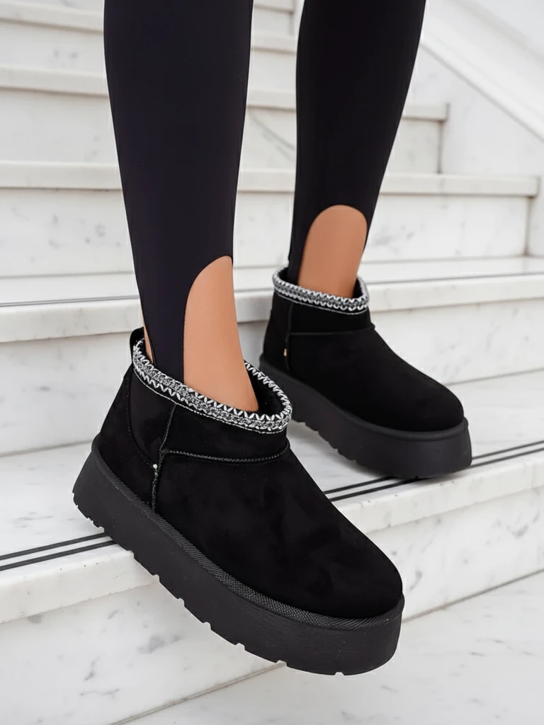 Royalfashion Дамски къси ботуши a'la snow boots Xoalla