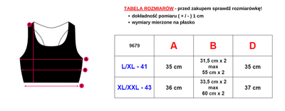 Kobaltowy damski sportowy biustonosz - Bielizna