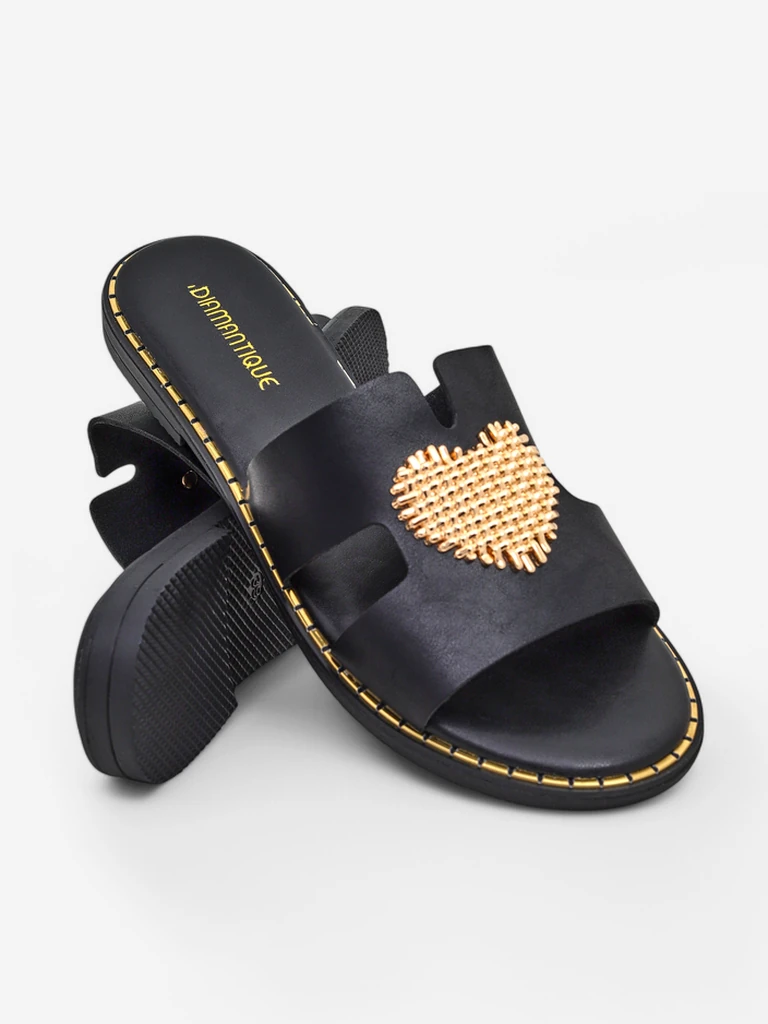 Royalfashion Жени чехли с форма на сърце Златно сърце