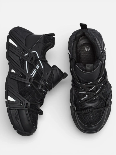 Дамски сникърси Athena черни синтетични спортни за всеки ден