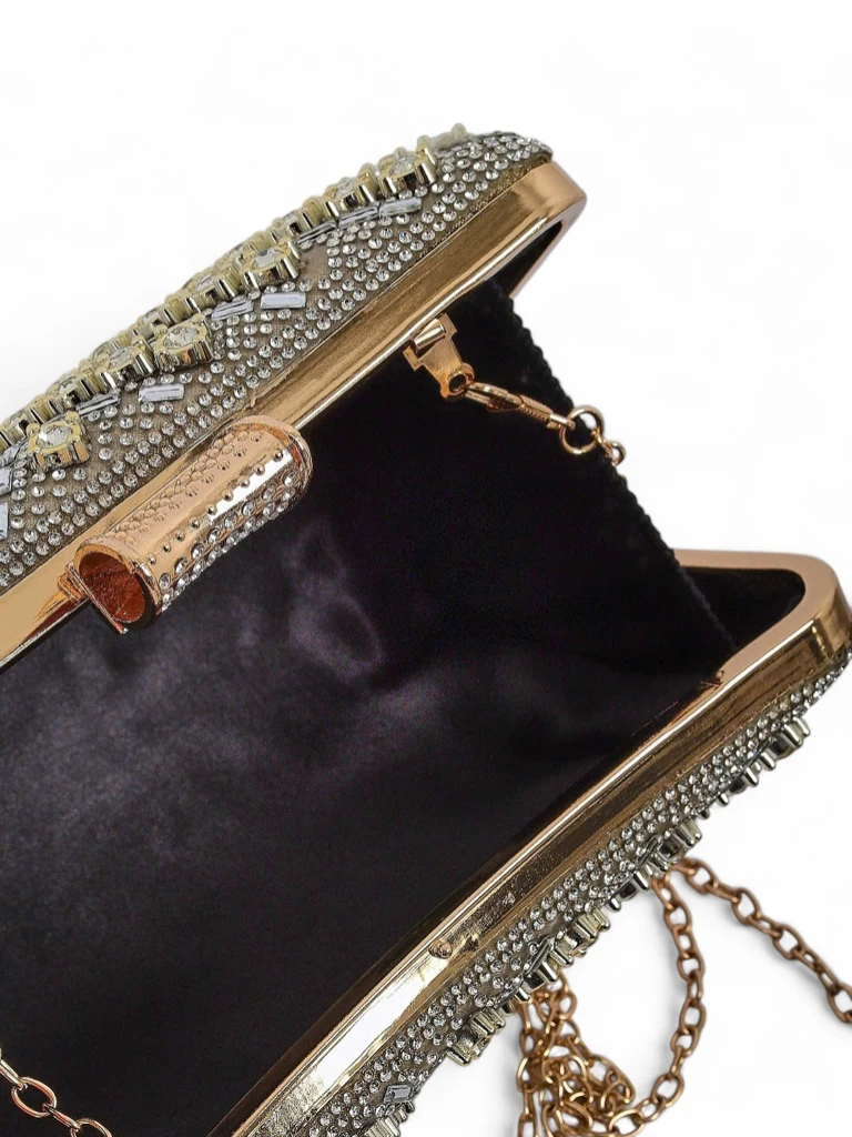 Royalfashion Дамска чанта-плик с цирконии Seraphine Glint