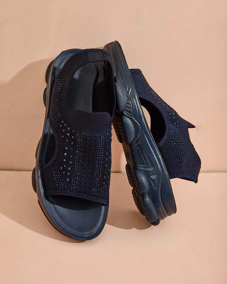 Royalfashion Дамски сандали с горна част от пайети