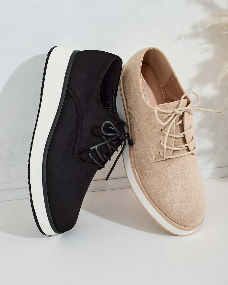 Royalfashion Дамски полуботи с връзки Gori