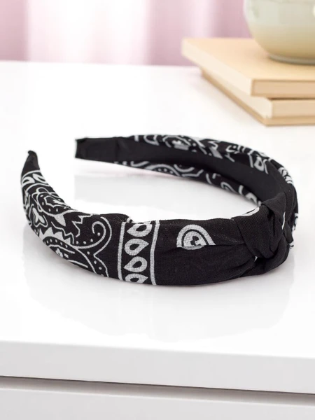 Royalfashion Широка лента за коса с шарки Lena