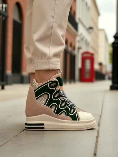 Royalfashion Високи женски спортни обувки с скрит ток Облаffi