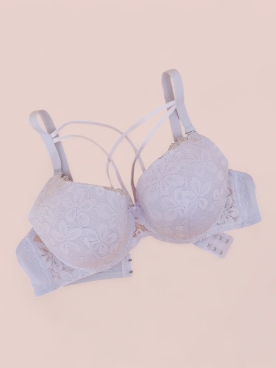 Royalfashion Дамски бразер с подплънки и дантела