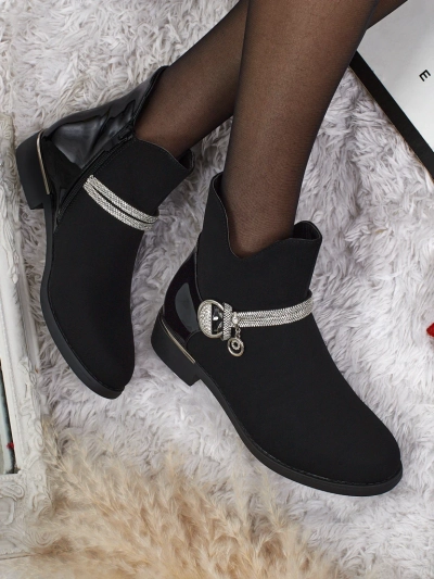 Боти от еко матова и лакирана кожа Marvella