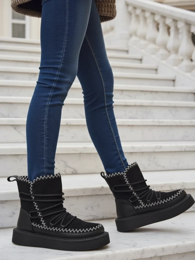 Royalfashion дамски обувки за сняг с връзки Siozi