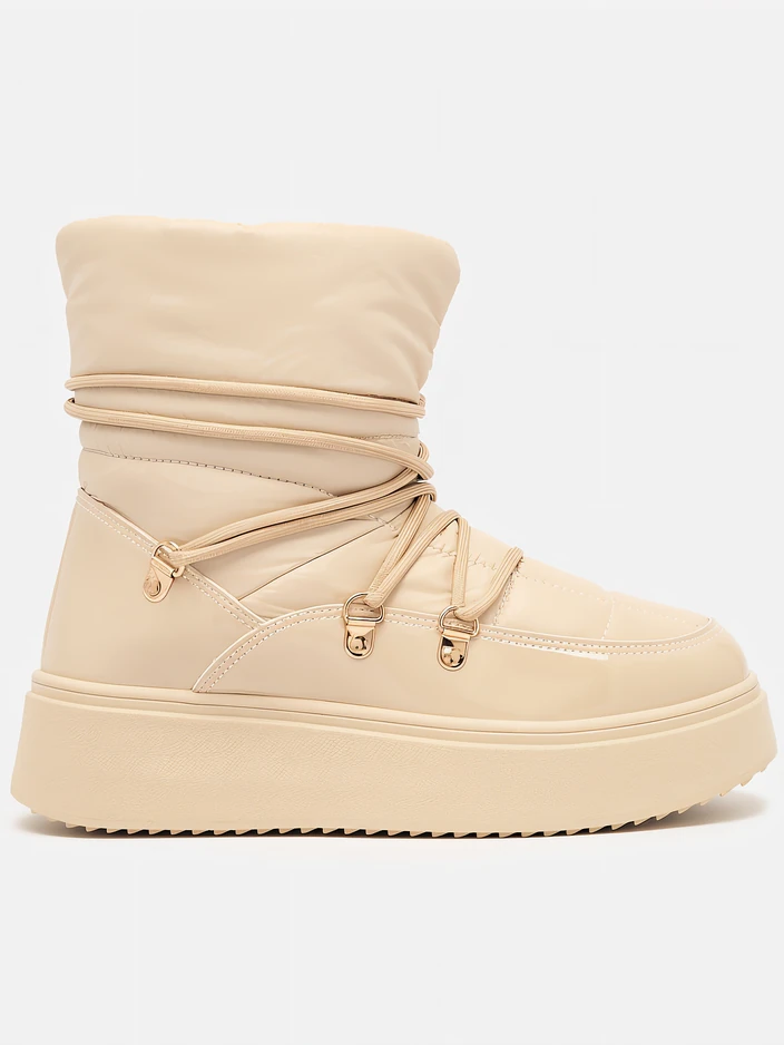 Royalfashion Дамски ботуши за сняг с приплъзване в бежово Dabenda