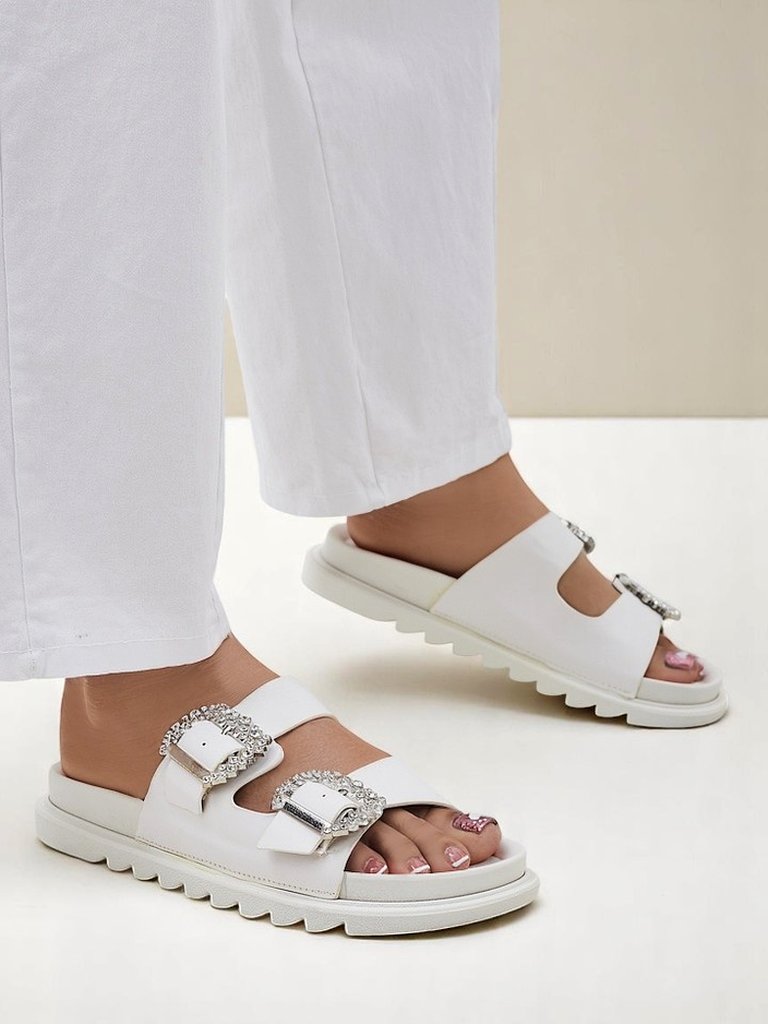 Royalfashion дамски сандали тип слайд с катарами Mrs Aurora