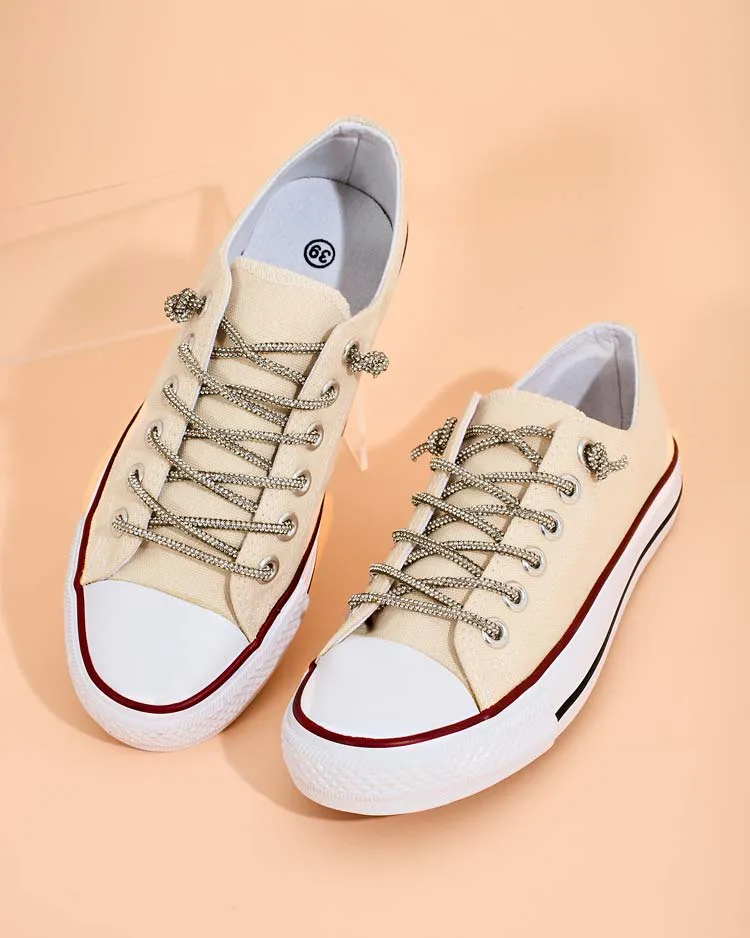 Royalfashion Дамски маратонки с декоративни връзки Timi