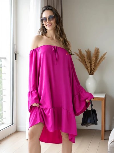 Рокля Royalfashion a'la испански с волани, оверсайз