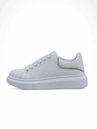 Бели спортни сникърси Athena от еко кожа