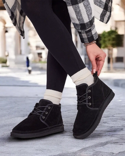 Czarne śniegowce męskie Gavin - Obuwie