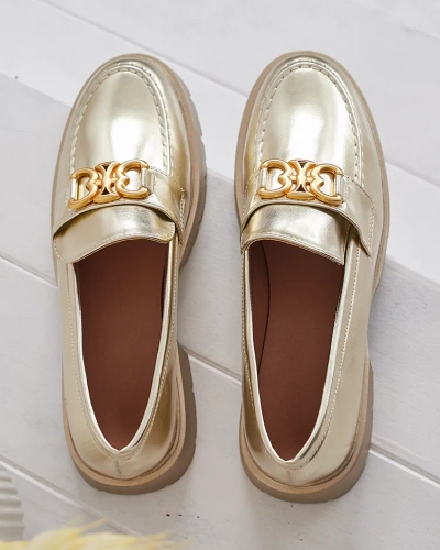 Златни Мокасини Chloé Елегантен Дамски Стил