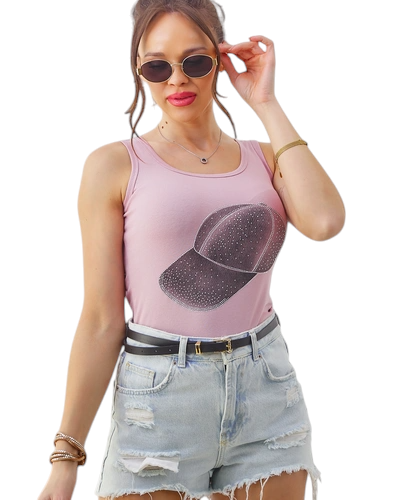 Royalfashion Женски памучен потник с капа