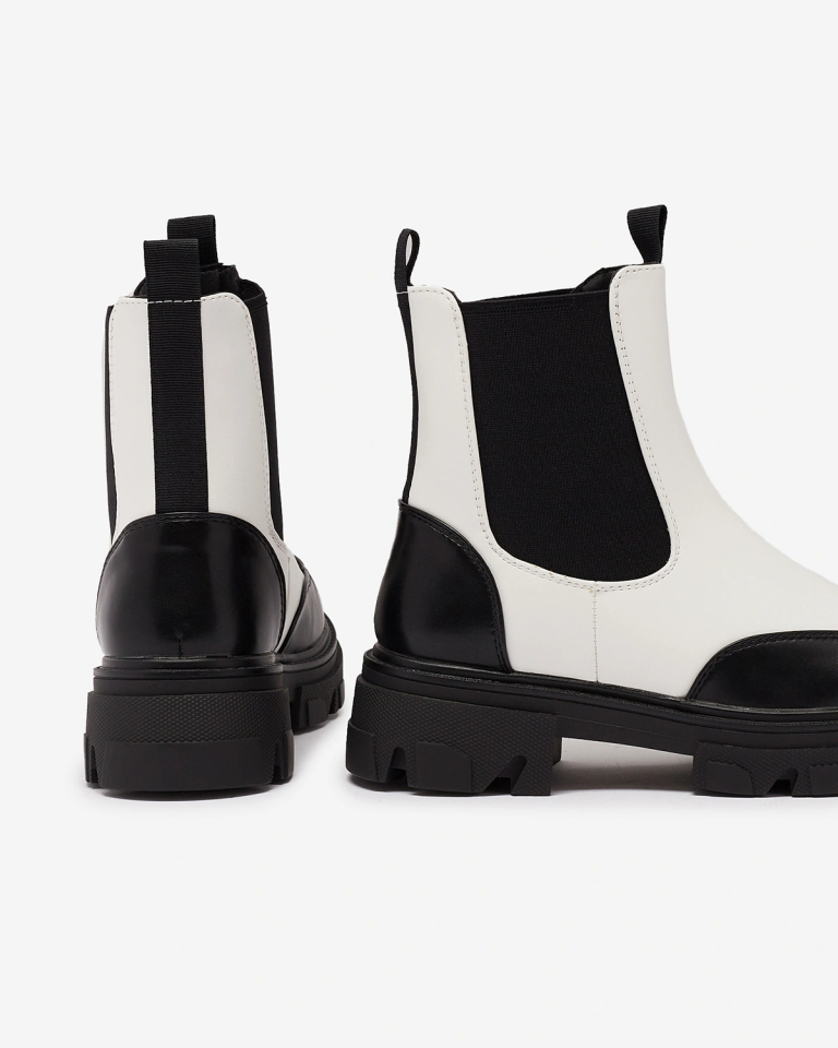 Royalfashion Бели дамски ботуши Userrus