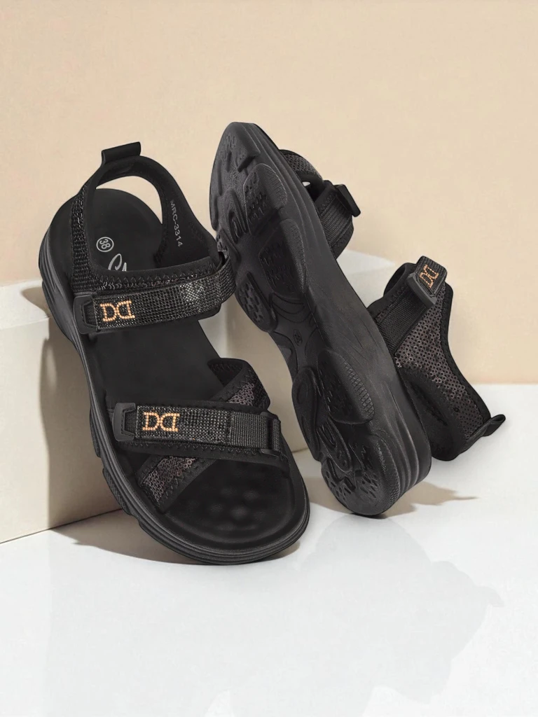 Royalfashion дамски сандали с пайети ShineStep