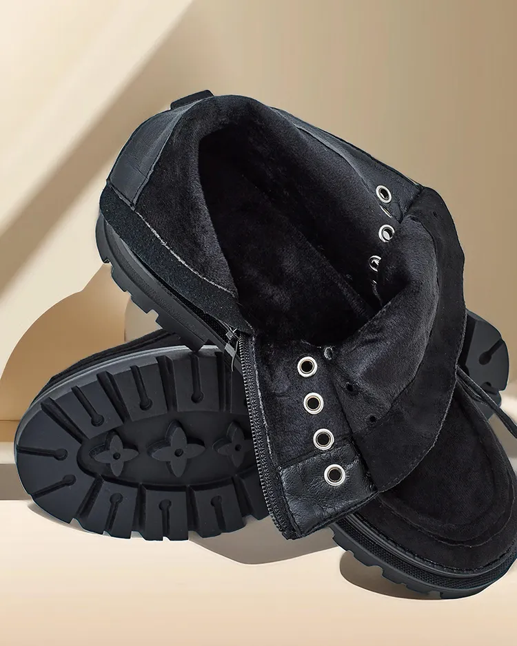 Дамски ботуши до глезена Royalfashion с връзки Rullose