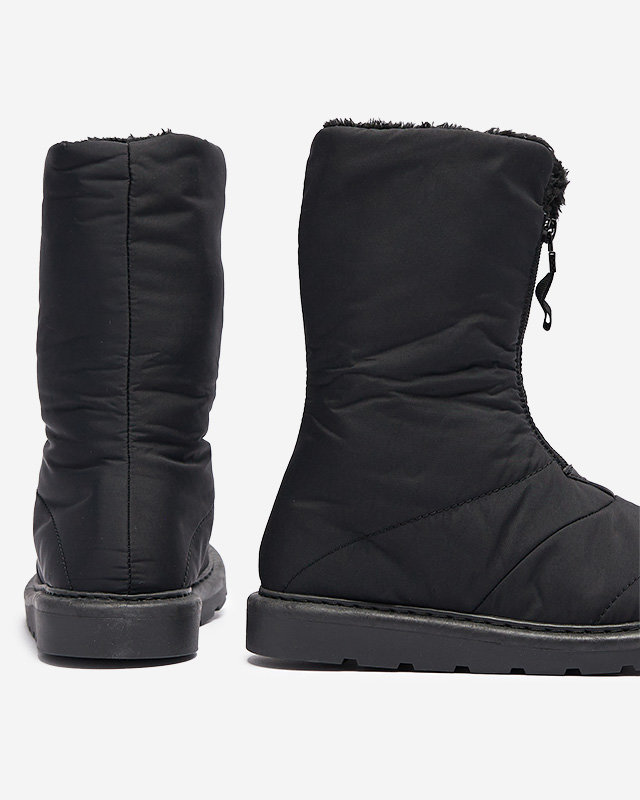 Черни дамски ботуши a'la snow boots Tirigga- Footwear
